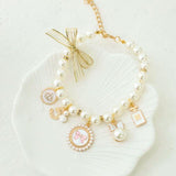 Pet Bow Pearl Collar